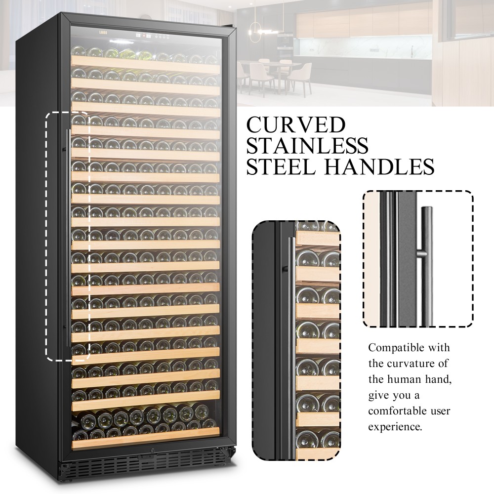 LANBO Red Wine Cellar, 289 Bottle Black Compressor Wine Refrigerator